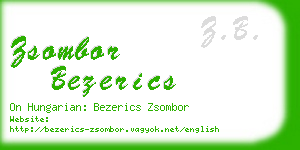 zsombor bezerics business card